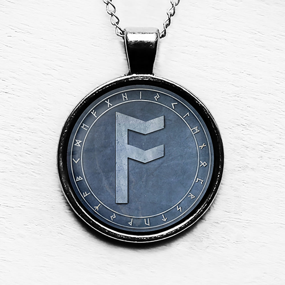 Viking Runes Elder Futhark Rune Circle A Ansuz Odin Pendant Necklace viking-runes-elder-futhark-rune-circle-a-ansuz-odin-pendant-necklace