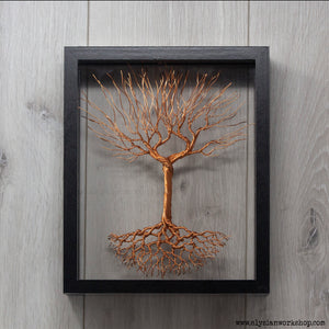 Wall Hanging Wire Tree Sculptures