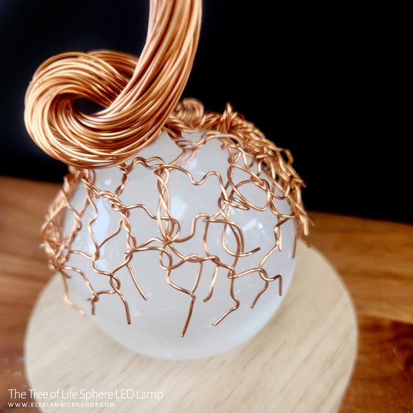Tree of Life Bonsai Tree LED Lamp Copper Selenite Wire Bonsai Tree Mood Night Light
