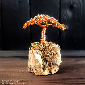 Tree of Life Copper Wire Tree Bonsai on Stone  Sculpture Home Decor