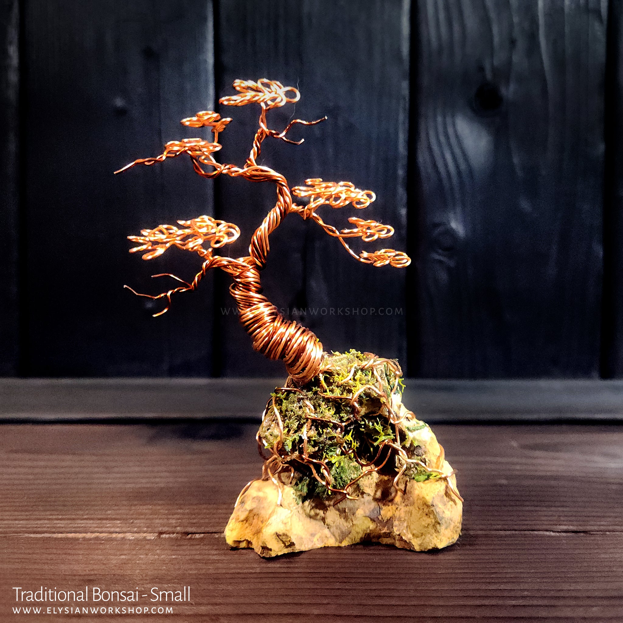 Traditional Bonsai Wire Tree Copper Wire Tree Bonsai on Stone  Sculpture Home Decor