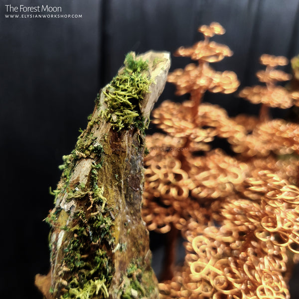 Forest Moon Copper Wire Bonsai Tree on Ohko Dragon Stone
