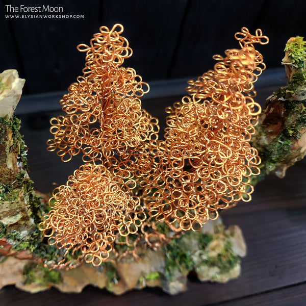 Forest Moon Copper Wire Bonsai Tree on Ohko Dragon Stone