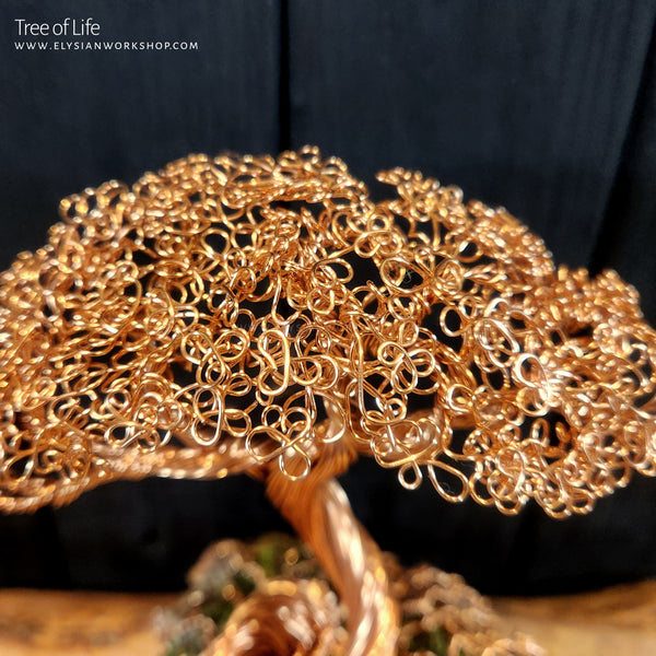 Tree of Life Copper Wire Tree on Ohko Dragon Stone