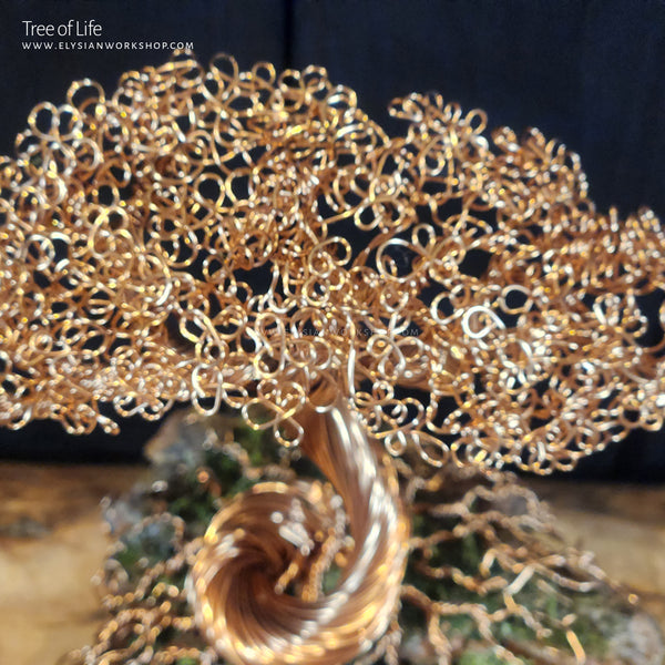 Tree of Life Copper Wire Tree on Ohko Dragon Stone