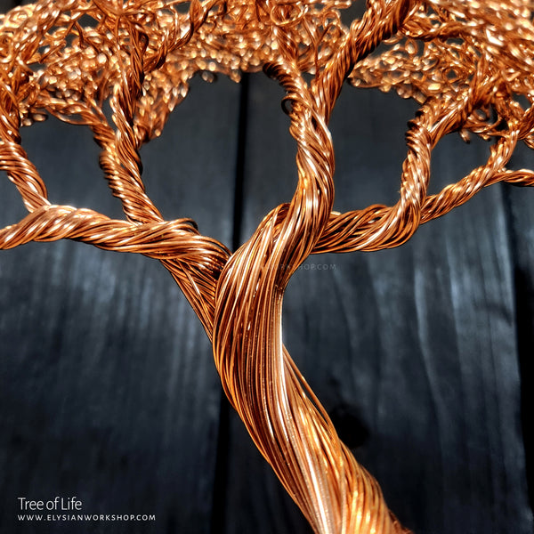 Tree of Life Copper Wire Tree on Ohko Dragon Stone