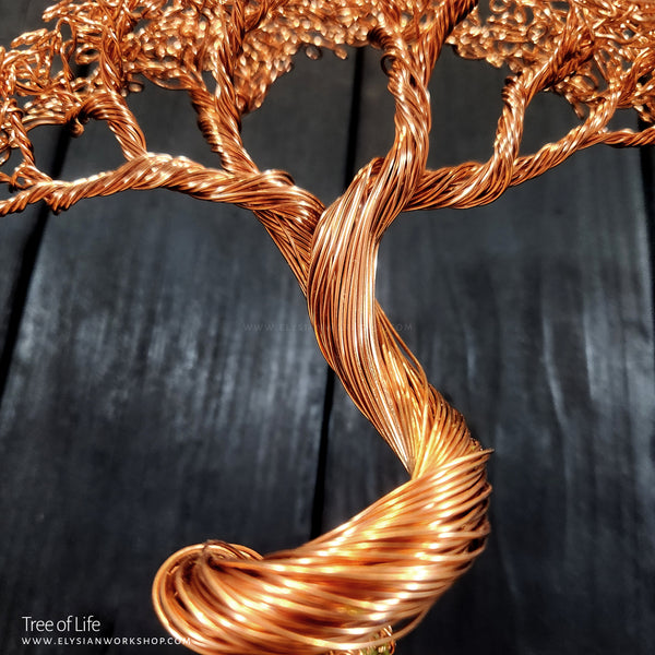 Tree of Life Copper Wire Tree on Ohko Dragon Stone