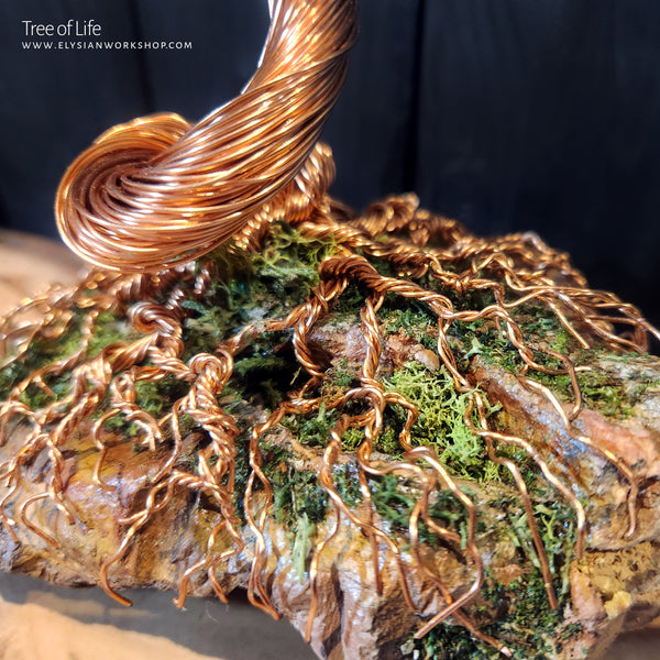 Tree of Life Copper Wire Tree on Ohko Dragon Stone