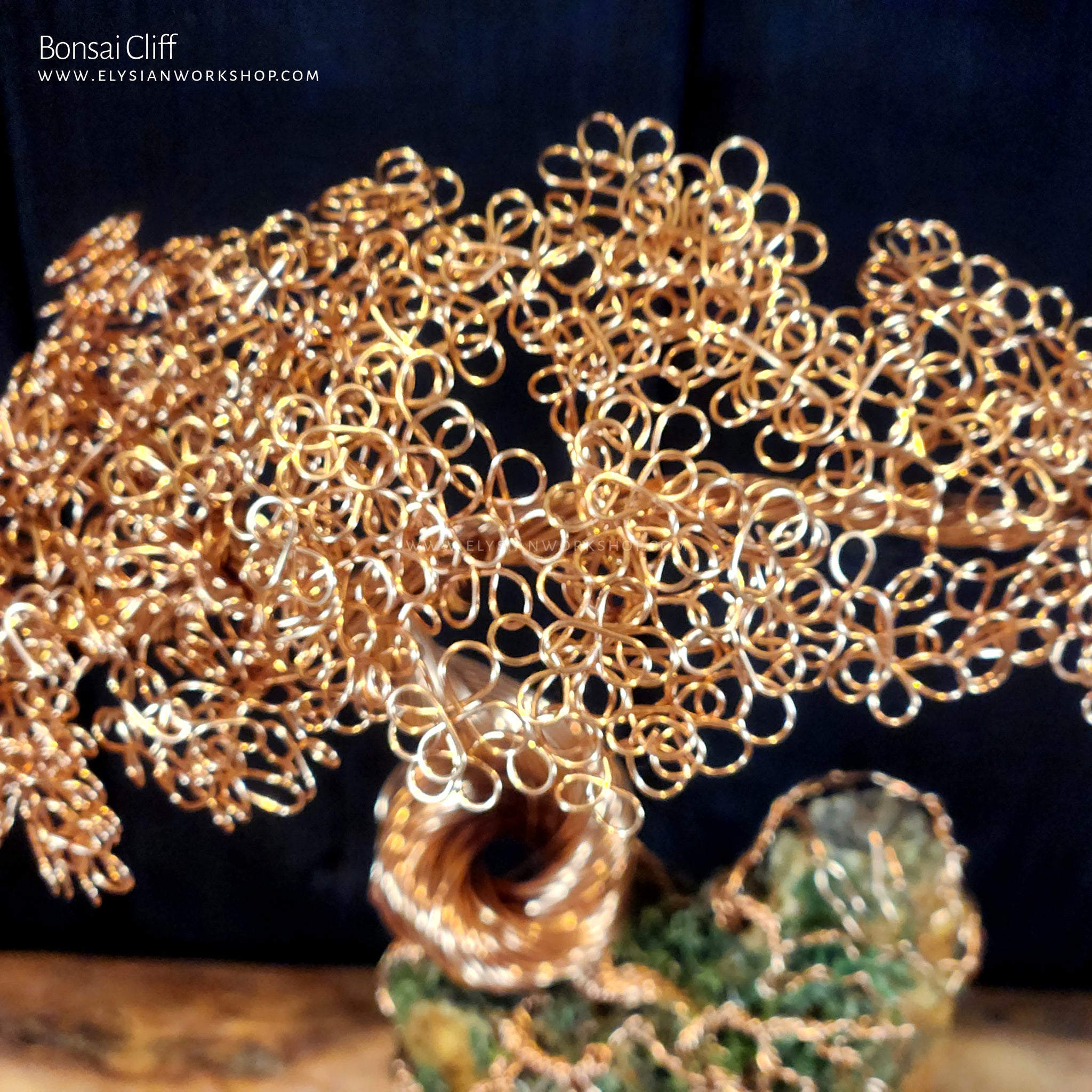 Bonsai Tree on Cliff Copper Wire Tree on Ohko Dragon Stone – Elysian  Workshop