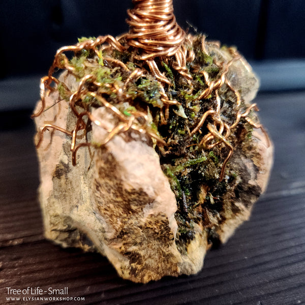 Tree of Life Copper Wire Tree Bonsai on Stone  Sculpture Home Decor