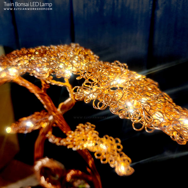 LED Night Light Lamp Bonsai Tree Copper Wire Tree Sculpture