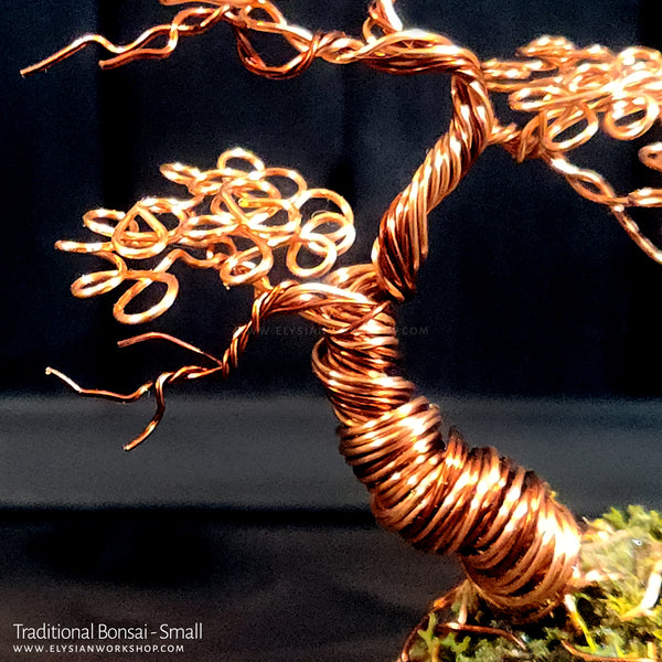 Traditional Bonsai Wire Tree Copper Wire Tree Bonsai on Stone  Sculpture Home Decor