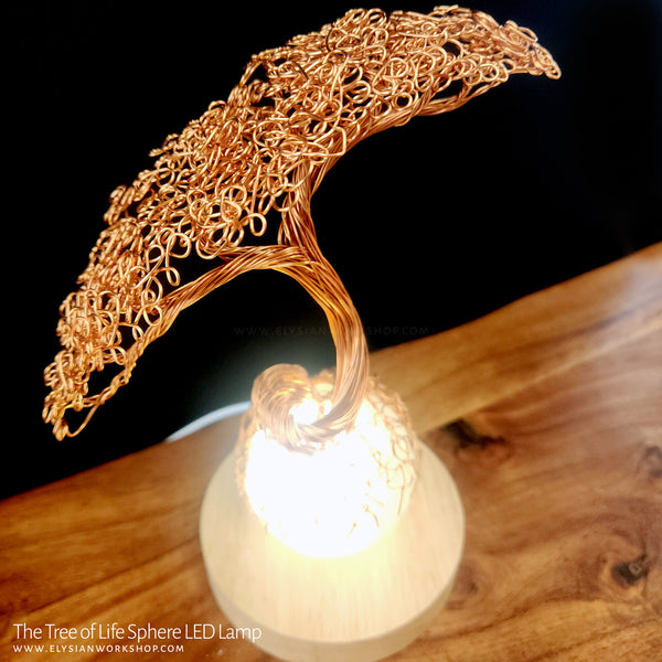Tree of Life Bonsai Tree LED Lamp Copper Selenite Wire Bonsai Tree Mood Night Light