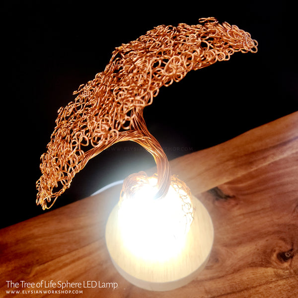 Tree of Life Bonsai Tree LED Lamp Copper Selenite Wire Bonsai Tree Mood Night Light