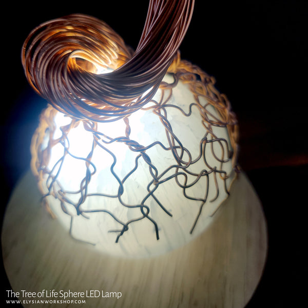 Tree of Life Bonsai Tree LED Lamp Copper Selenite Wire Bonsai Tree Mood Night Light