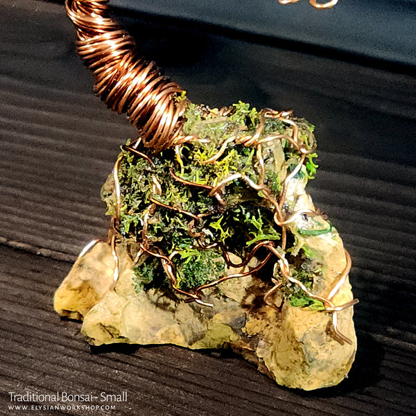 Traditional Bonsai Wire Tree Copper Wire Tree Bonsai on Stone  Sculpture Home Decor