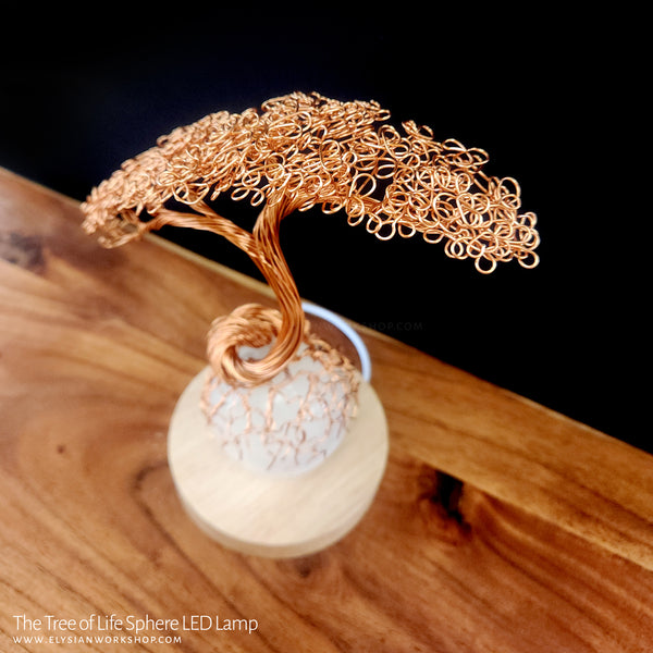 Tree of Life Bonsai Tree LED Lamp Copper Selenite Wire Bonsai Tree Mood Night Light