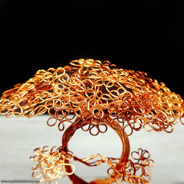 Friendship and Love Entwined Bonsai Tree Purple Agate Geode Crystal