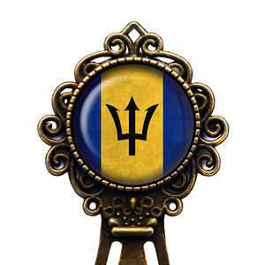 Barbados Barbadian Flag Bronze Bookmark