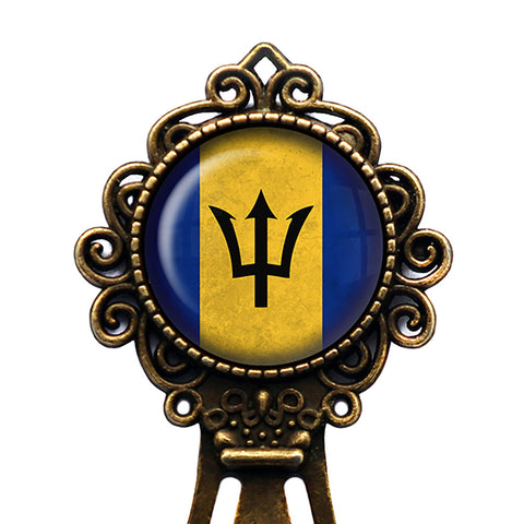 Barbados Barbadian Flag Bronze Bookmark