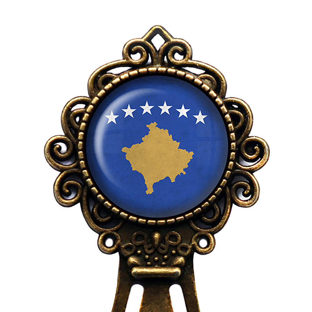 Republic of Kosovo Kosovar Flag Bronze Bookmark