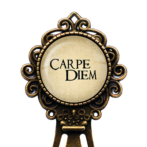 Latin Phrase Quote Saying Carpe Diem Seize the Day Horace Roman Poet Bronze Bookmark