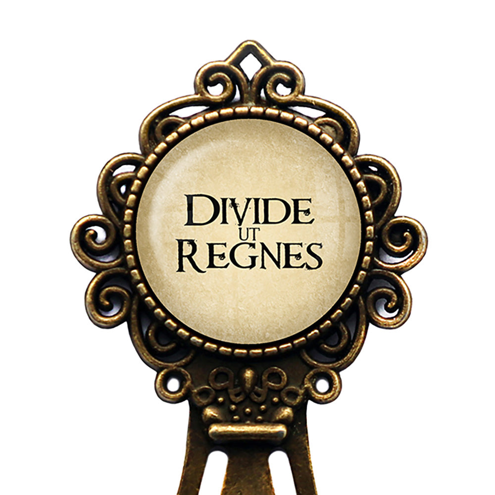 Latin Phrase Quote Saying Divide ut Regnes Divide and Conquer Bronze Bookmark