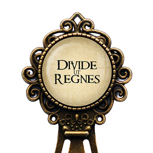 Latin Phrase Quote Saying Divide ut Regnes Divide and Conquer Bronze Bookmark