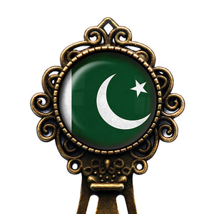 Islamic Republic of Pakistan Flag Bronze Bookmark