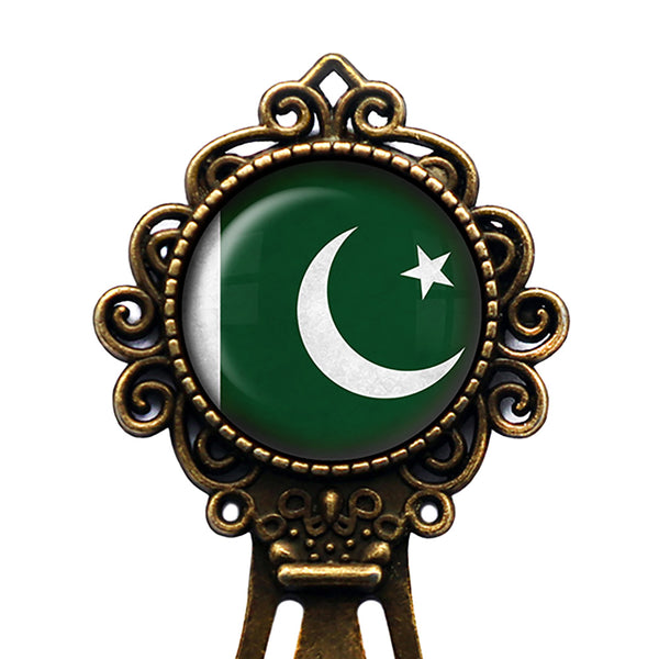Islamic Republic of Pakistan Flag Bronze Bookmark