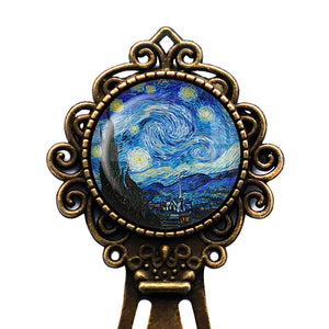 Vincent Van Gogh The Starry Night 1889 Classic Artwork Bronze Bookmark