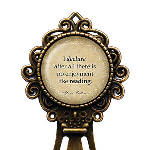 Jane Austen There is no Enjoyment like Reading from Pride and Prejudice Bronze Bookmark