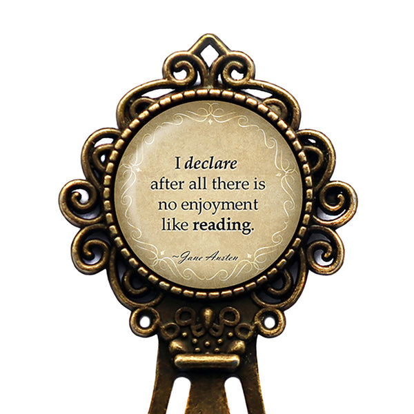 Jane Austen There is no Enjoyment like Reading from Pride and Prejudice Bronze Bookmark