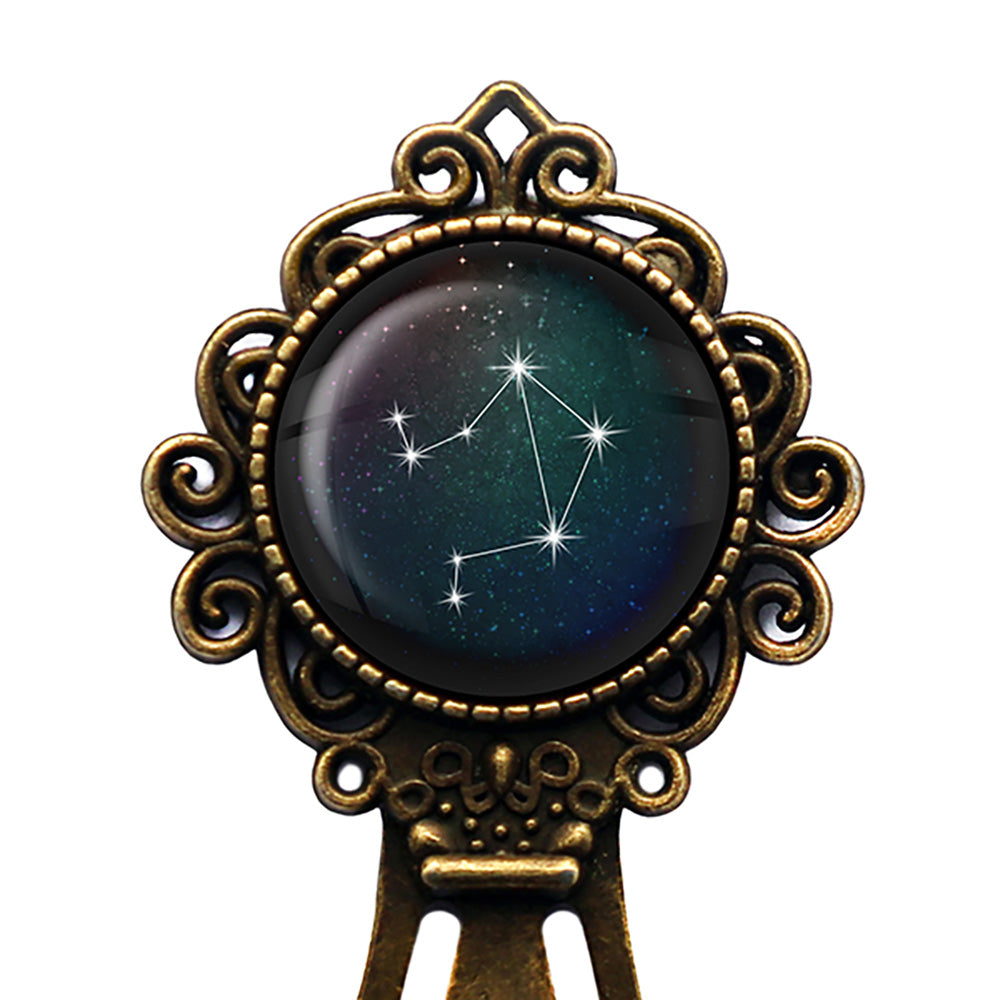 Zodiac Symbol Astrology Libra Star Constellation Bronze Bookmark