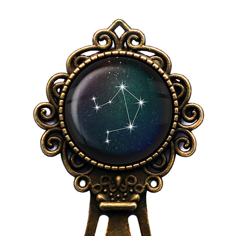 Zodiac Symbol Astrology Libra Star Constellation Bronze Bookmark