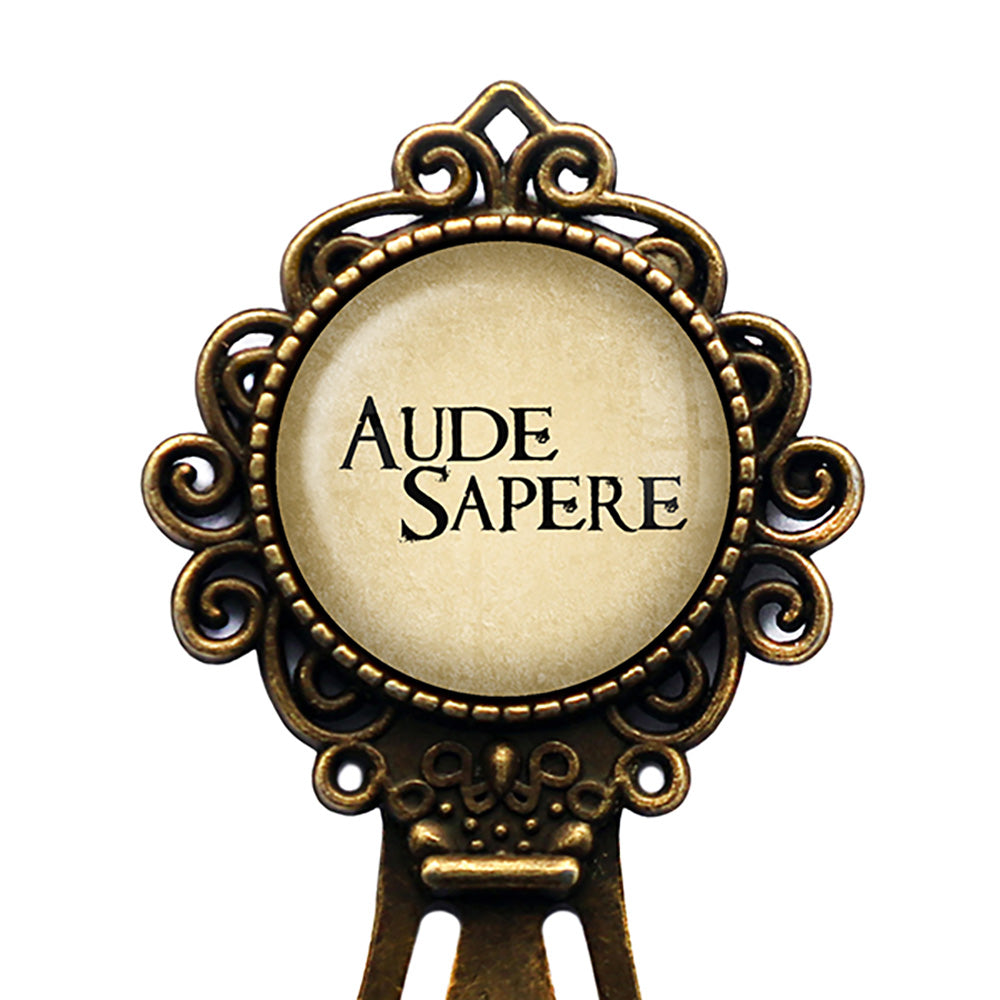 Latin Phrase Quote Saying Aude Sapere Dare to Know Bronze Bookmark