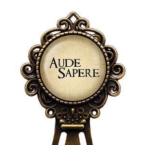 Latin Phrase Quote Saying Aude Sapere Dare to Know Bronze Bookmark