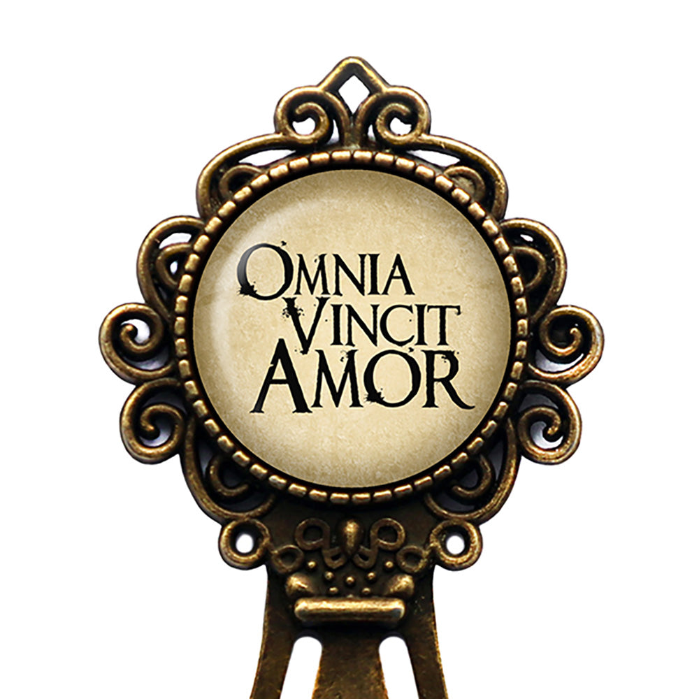 Latin Phrase Omnia Vincit Amor Love Conquers All Virgil Roman Poet Bronze Bookmark