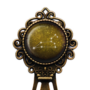 Zodiac Symbol Astrology Leo Star Constellation Bronze Bookmark