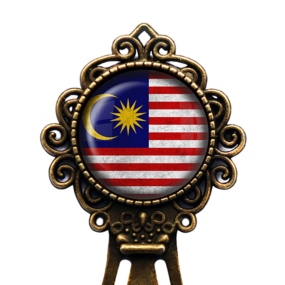 Malaysia Malaysian Flag Bronze Bookmark