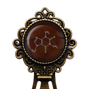 Chemical Formula Caffeine Geek Science Bronze Bookmark