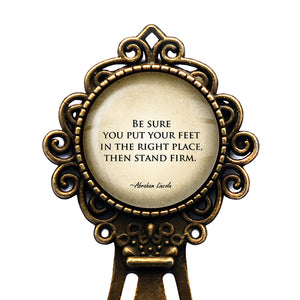 Abraham Lincoln Stand Firm Bronze Bookmark