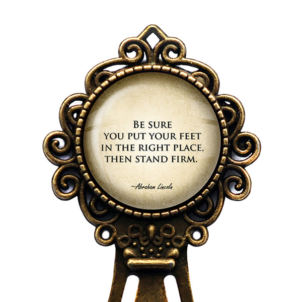 Abraham Lincoln Stand Firm Bronze Bookmark