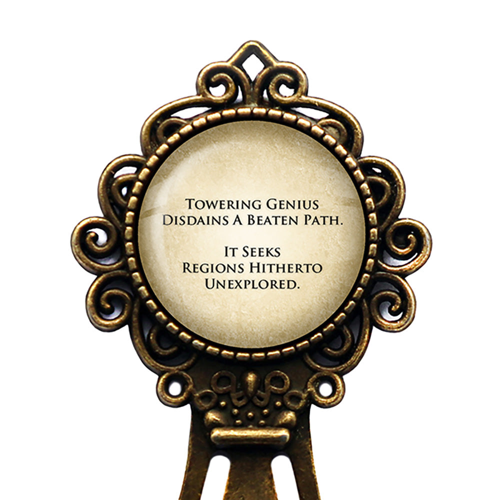 Abraham Lincoln Towering Genius Disdains a Beaten Path Bronze Bookmark