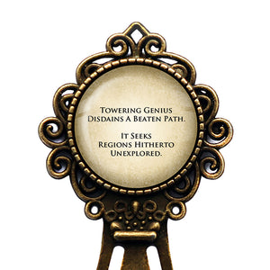 Abraham Lincoln Towering Genius Disdains a Beaten Path Bronze Bookmark
