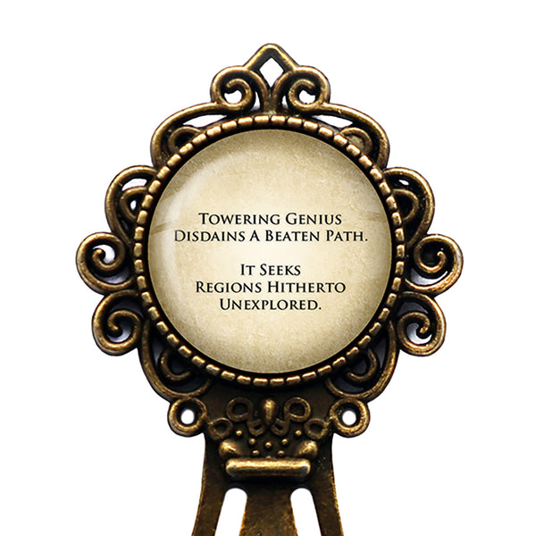 Abraham Lincoln Towering Genius Disdains a Beaten Path Bronze Bookmark