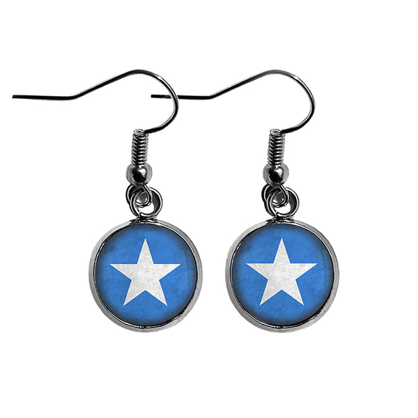 Republic of Somalia Somali Flag Surgical Steel Earrings