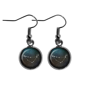Zodiac Symbol Astrology Capricorn Star Constellation Surgical Steel Earrings