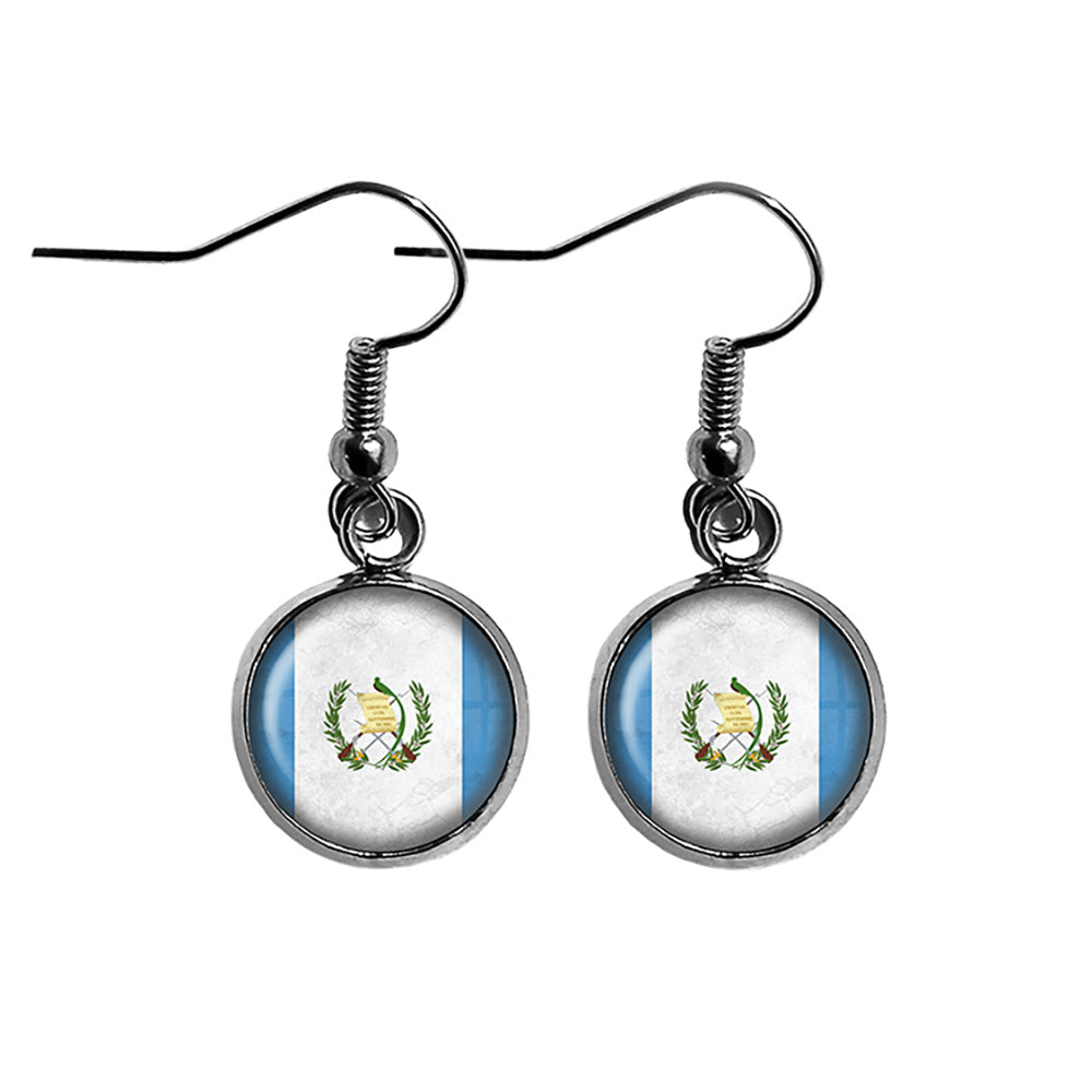 Republic of Guatemala Guatemalan Flag Surgical Steel Earrings