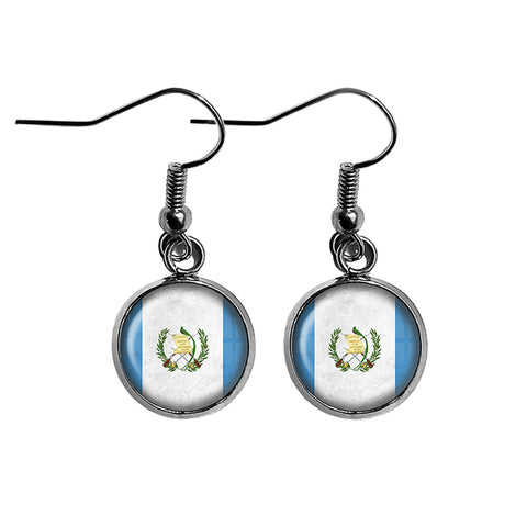 Republic of Guatemala Guatemalan Flag Surgical Steel Earrings